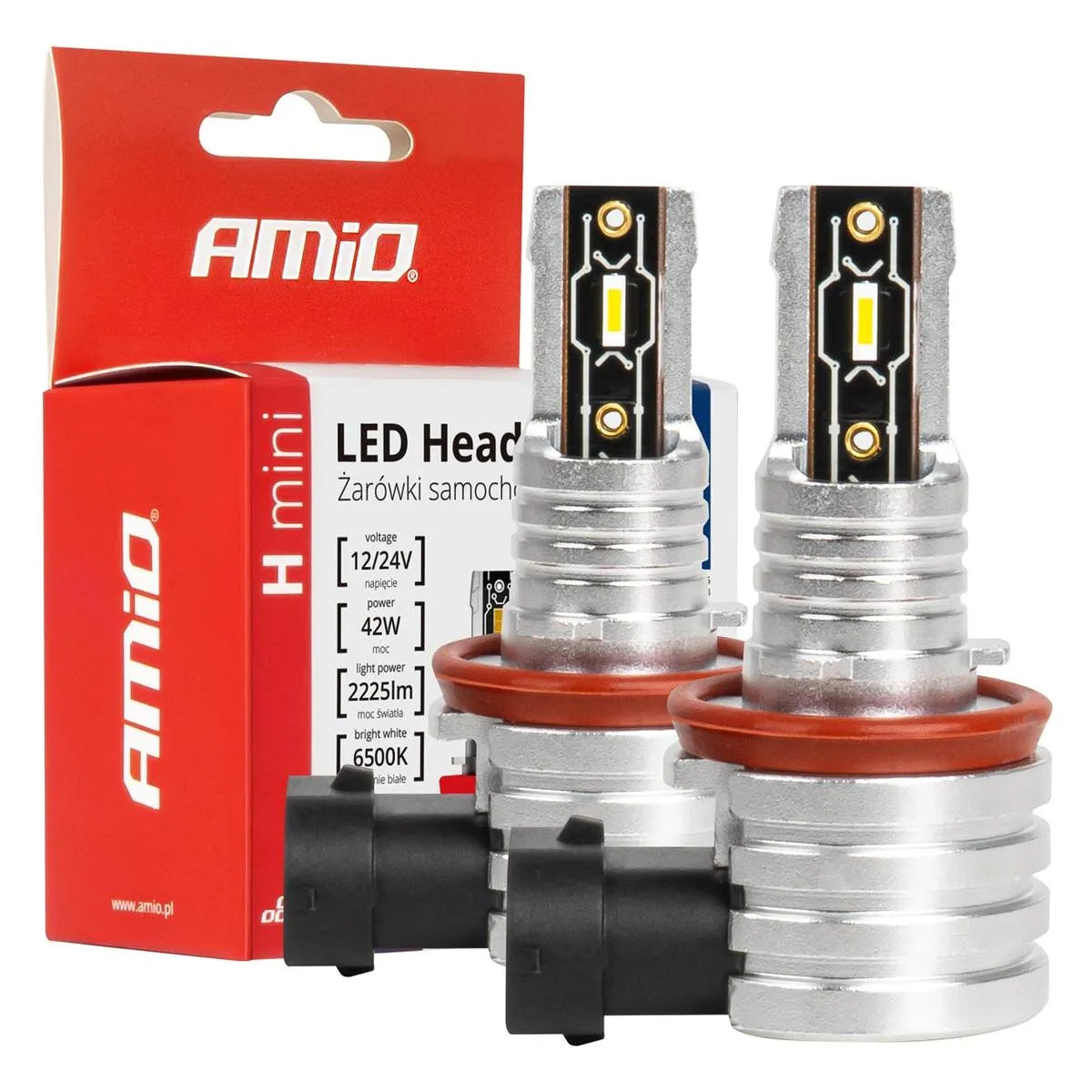 AMiO LED Headlights H-mini Series H8/H9/H11/H16 - CAR by AMiO | Buy Online at VROOMPARTSSHOP