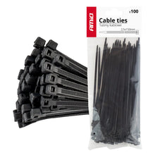 Cable ties black 25x150mm - 100 pcs