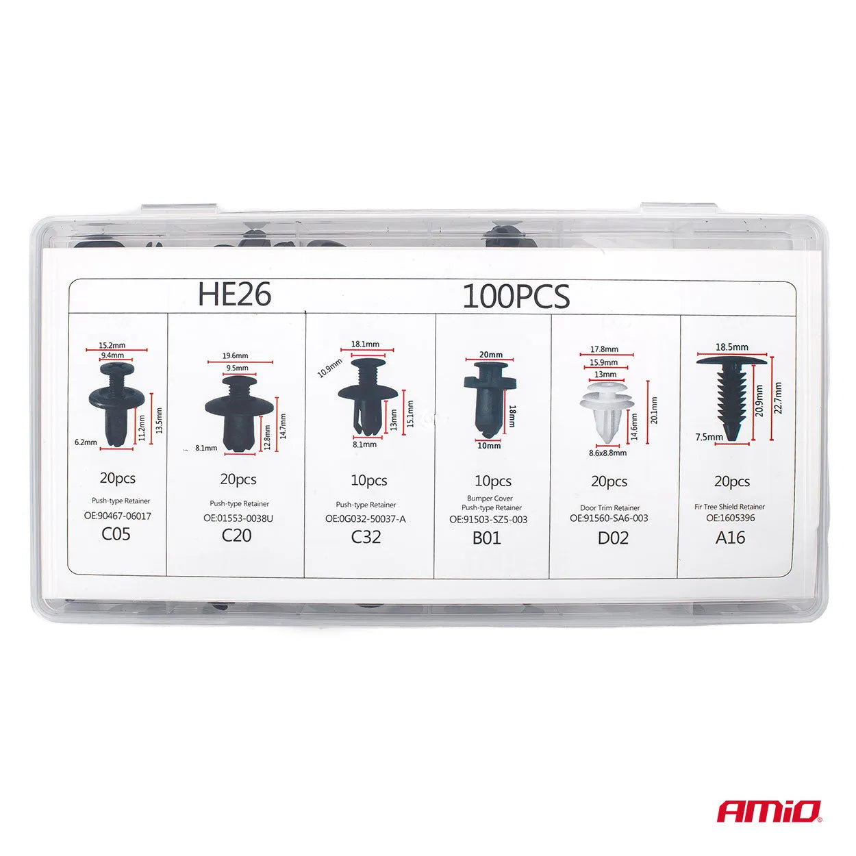 Car Body Clips set 100pcs