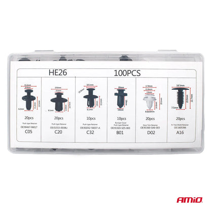 Car Body Clips set 100pcs