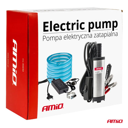 Electric diesel pump 12V/230V submersible diameter 38 mm set with hose