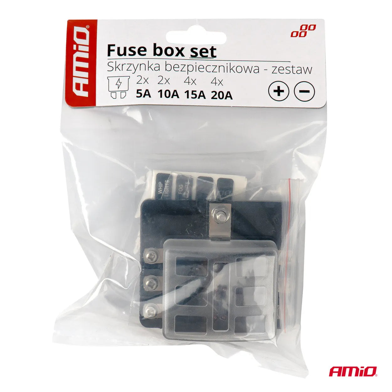 Fuse box set with neutral line 6 sockets