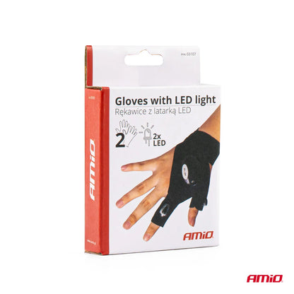 Gloves with LED light