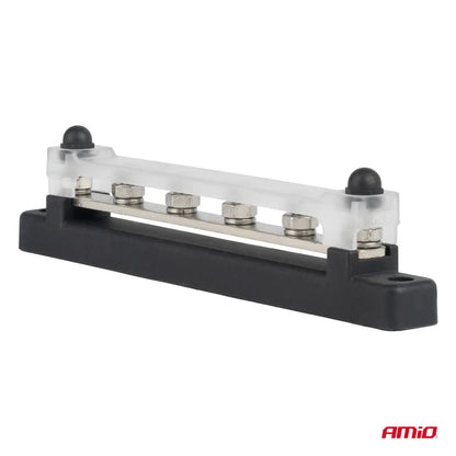 Ground distribution block plus bus bar M6 12V - 48V 150A