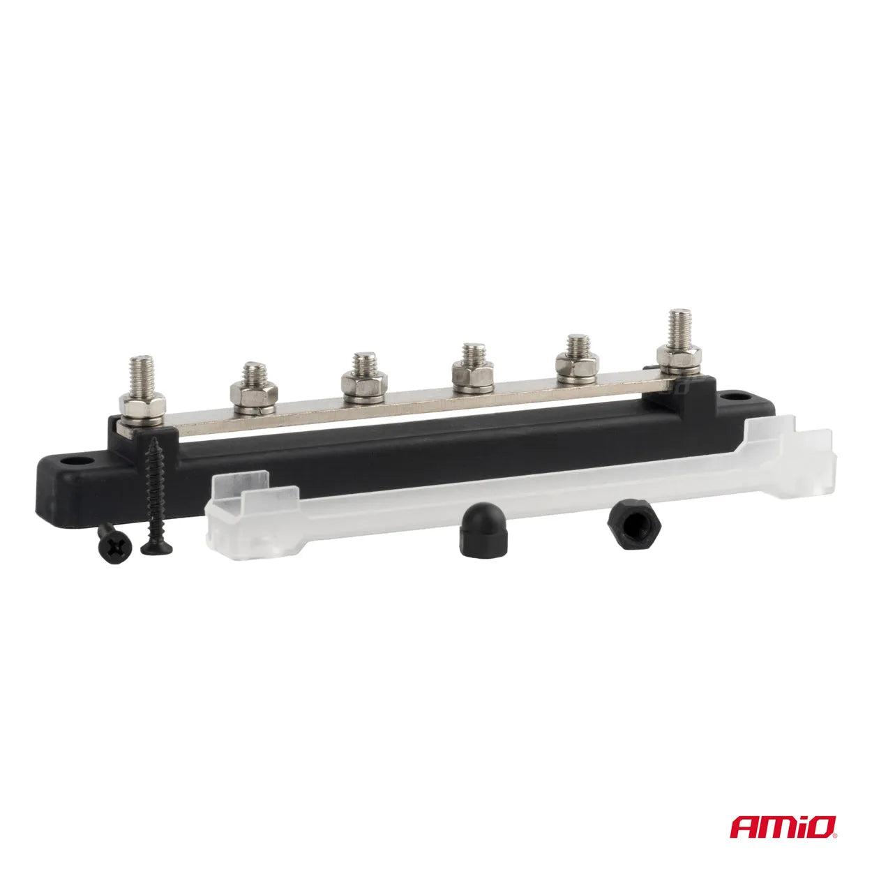 Ground distribution block plus bus bar M6 12V - 48V 150A