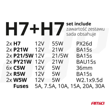Halogen Set 30pcs (H7+H7)