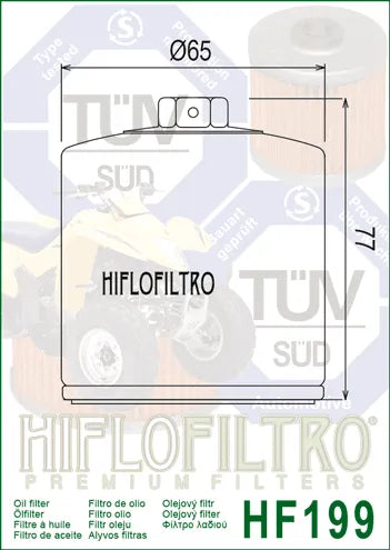 Hiflofiltro Oil Filter HF199