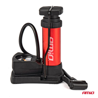 High Pressure Mini foot pump with pressure gauge PU03