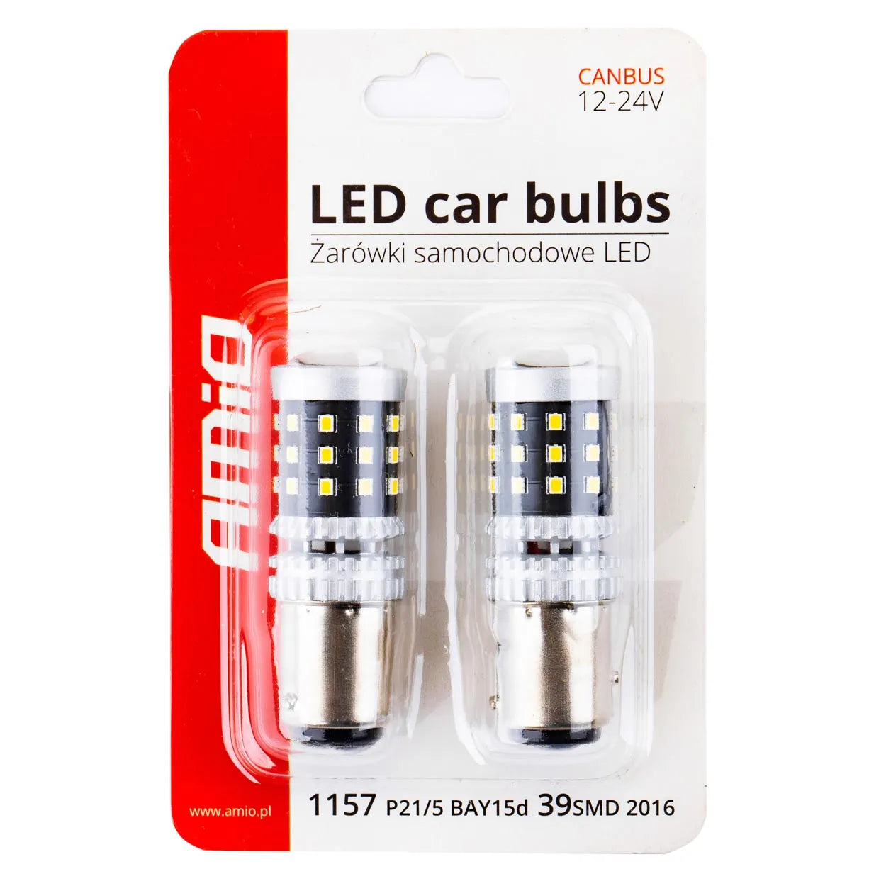 LED bulbs CANBUS 2016 39SMD 1157 BAY15D P21/5W White 12V/24V