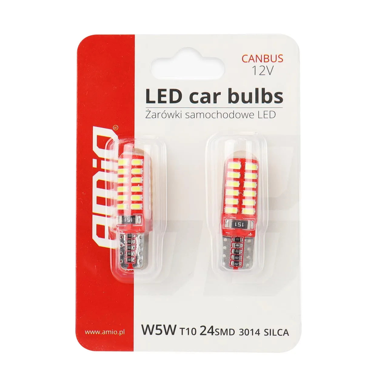 LED CANBUS 24SMD 3014 T10e (W5W) SILCA White 12V