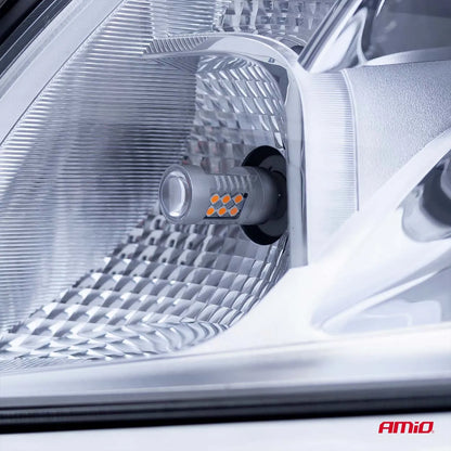 LED CANBUS 3030 24SMD 1156 BAU15S PY21W Amber 12V/24V