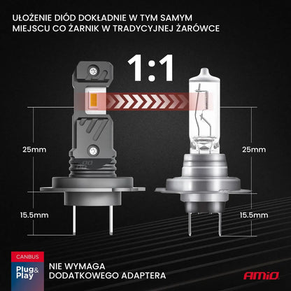 LED Headlights Hybrid series H7 H18 6000K Canbus 60W