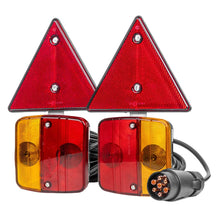 Magnetic trailer lamp set with triangle
