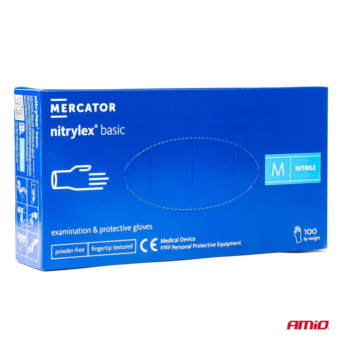 MERCATOR Nitrile protective gloves Nitrylex Basic size M 100 pcs - CAR by MERCATOR | Buy Online at VROOMPARTSSHOP