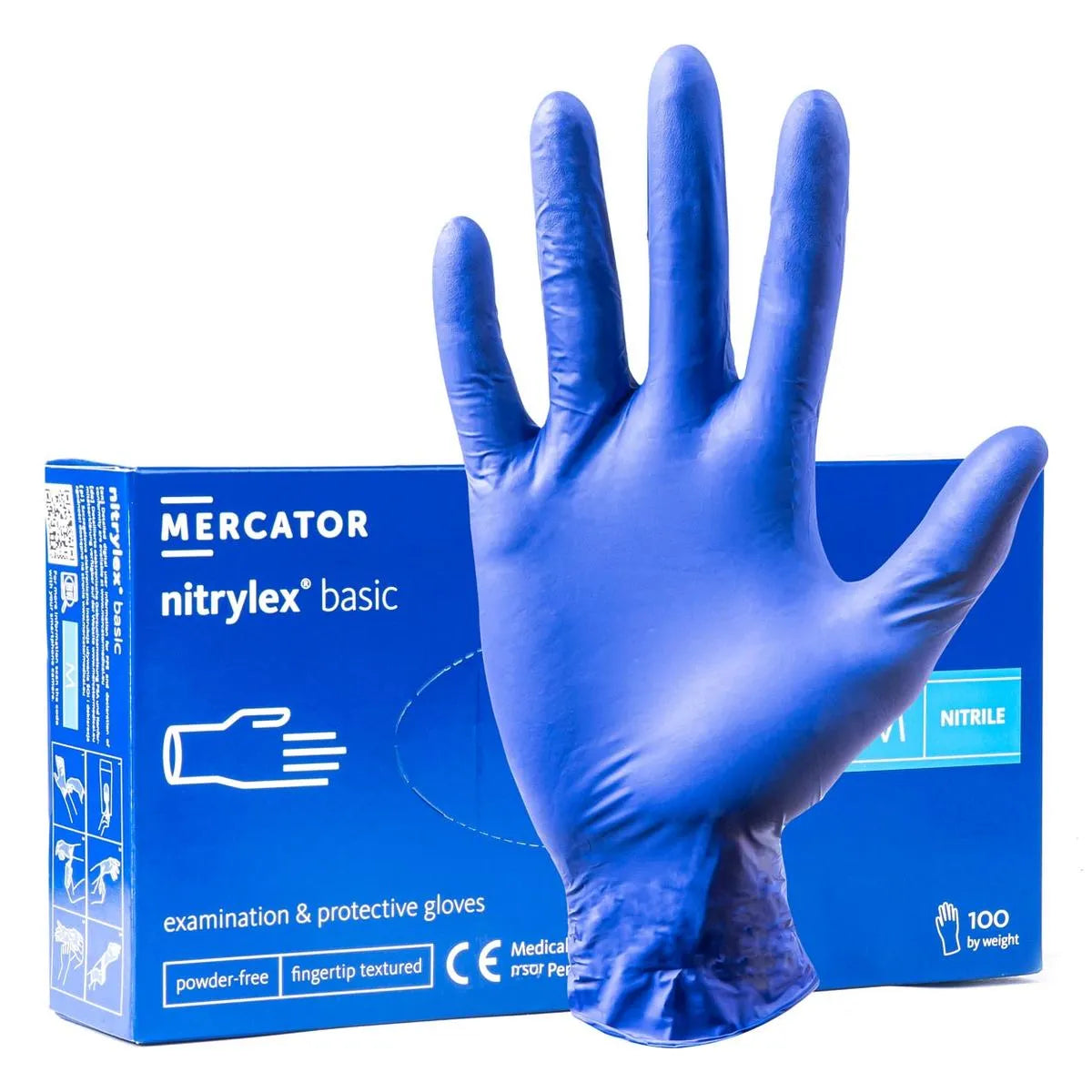 MERCATOR Nitrile protective gloves Nitrylex Basic size M 100 pcs - CAR by MERCATOR | Buy Online at VROOMPARTSSHOP