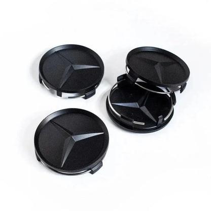 MERCEDES BENZ WHEEL CENTRE CAPS MATTE BLACK 75MM - CAR by Mercedes | Buy Online at VROOMPARTSSHOP