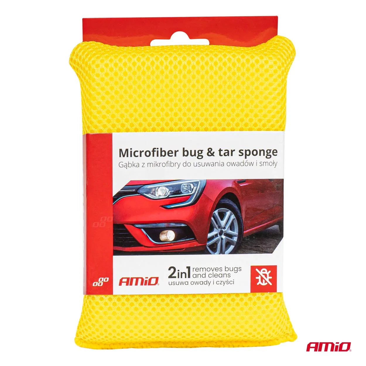 Microfiber bug & tar sponge