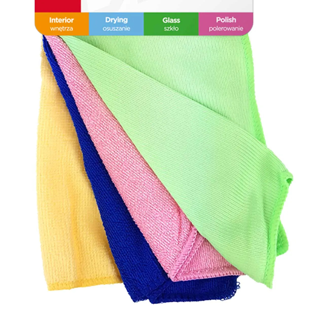 Microfiber cleaning towel 4 types 30x30 cm