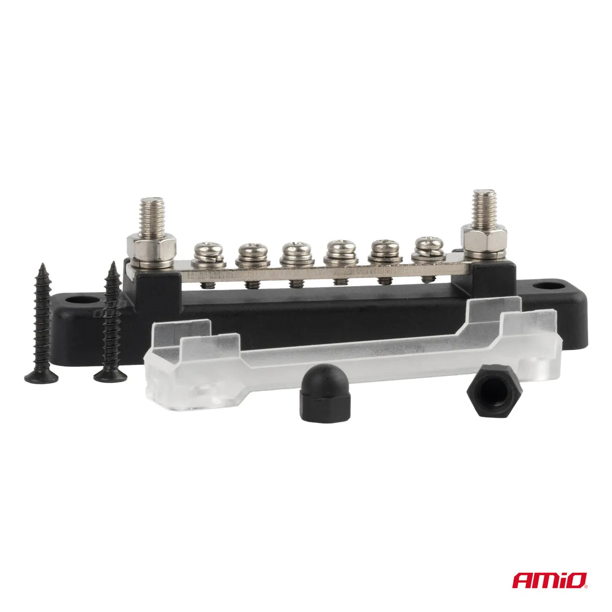 Minus bus bar M6 12V - 48V 150A ground distribution block