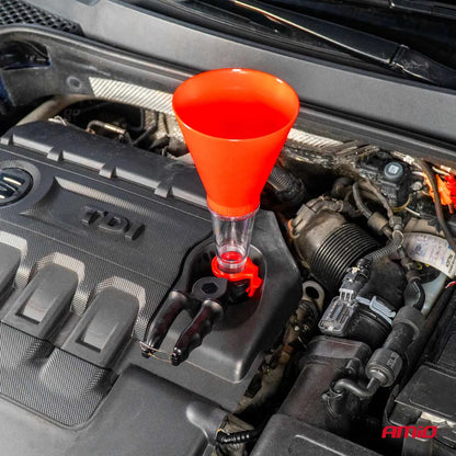 Motor oil funnel with holder 125mm