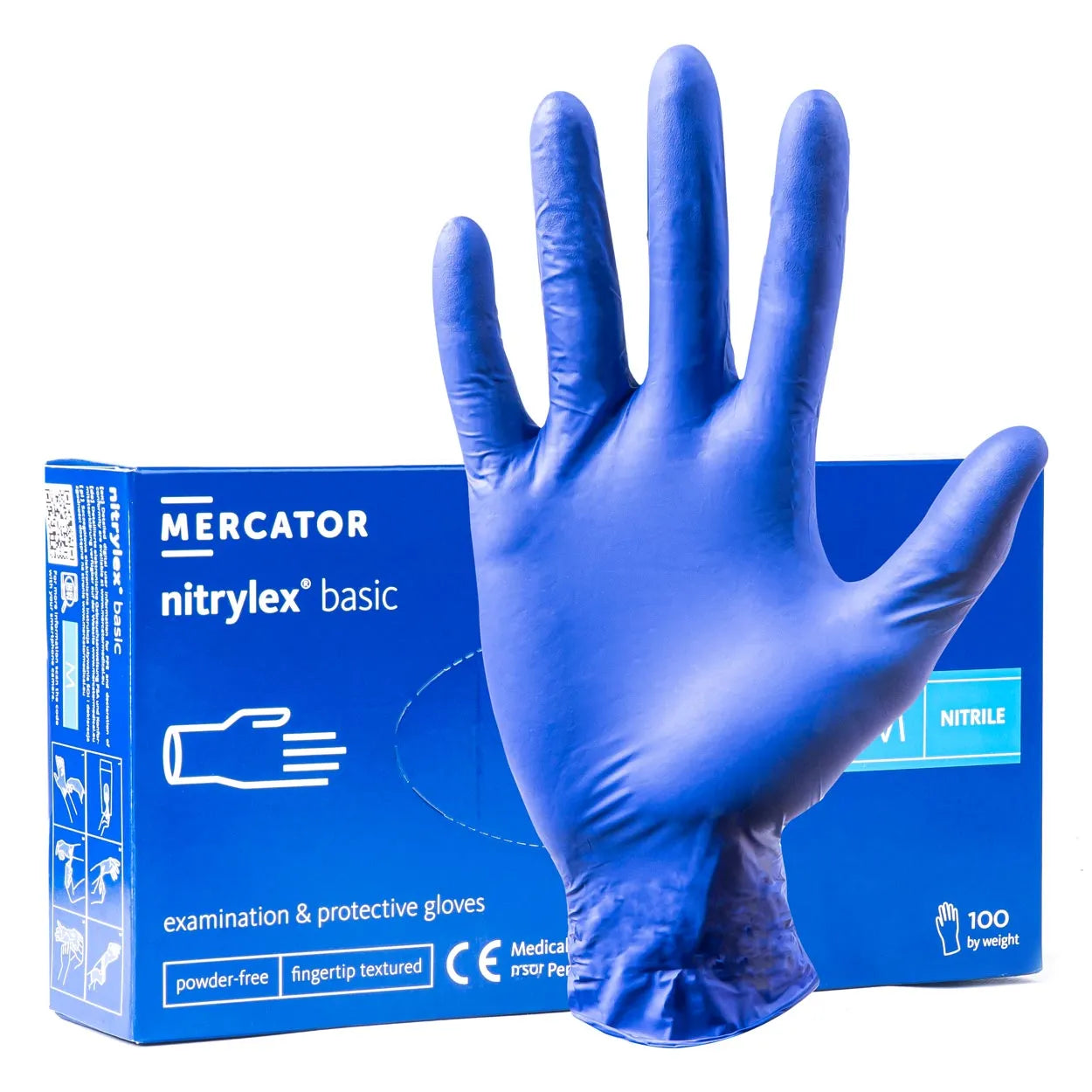 Nitrile protective gloves Nitrylex Basic size M 100 pcs