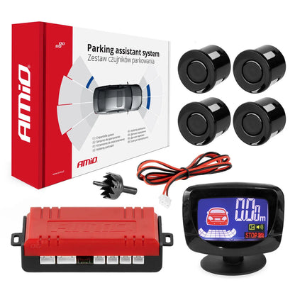 Parking assistant system LED-GRAF 4 sensor black