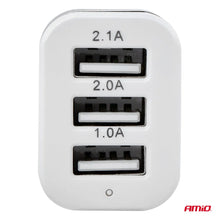 Phone charger 3xUSB white PCH-03