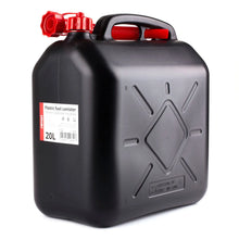 Plastic fuel can 20L black