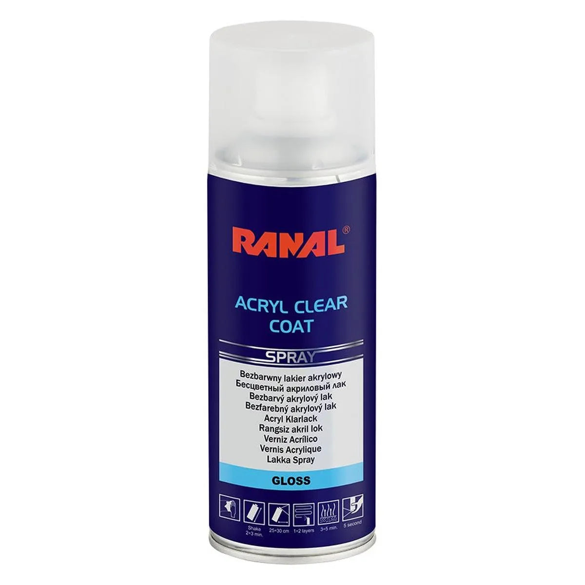 RANAL CLEAR COAT MAT SPRAY GLOSS 400 ml - PAINT by RANAL | Buy Online at VROOMPARTSSHOP