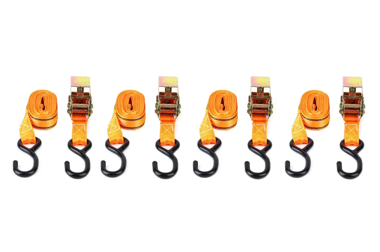 Ratchet tie down set 700kg 25mm 45m 4pcs BELT-03