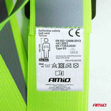 Reflective safety belt vest green color EN20471