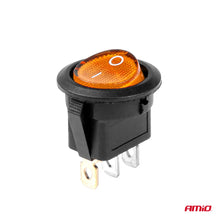 Round switch with Yellow Light 12/24V max 20A ON/OFF
