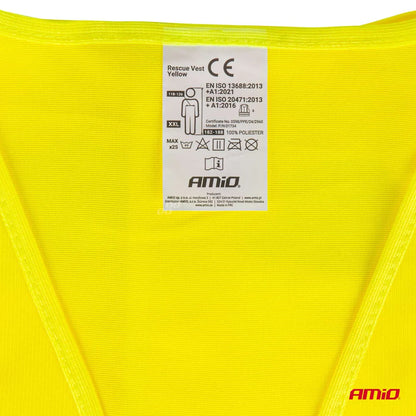 Safety vest yellow with certificate