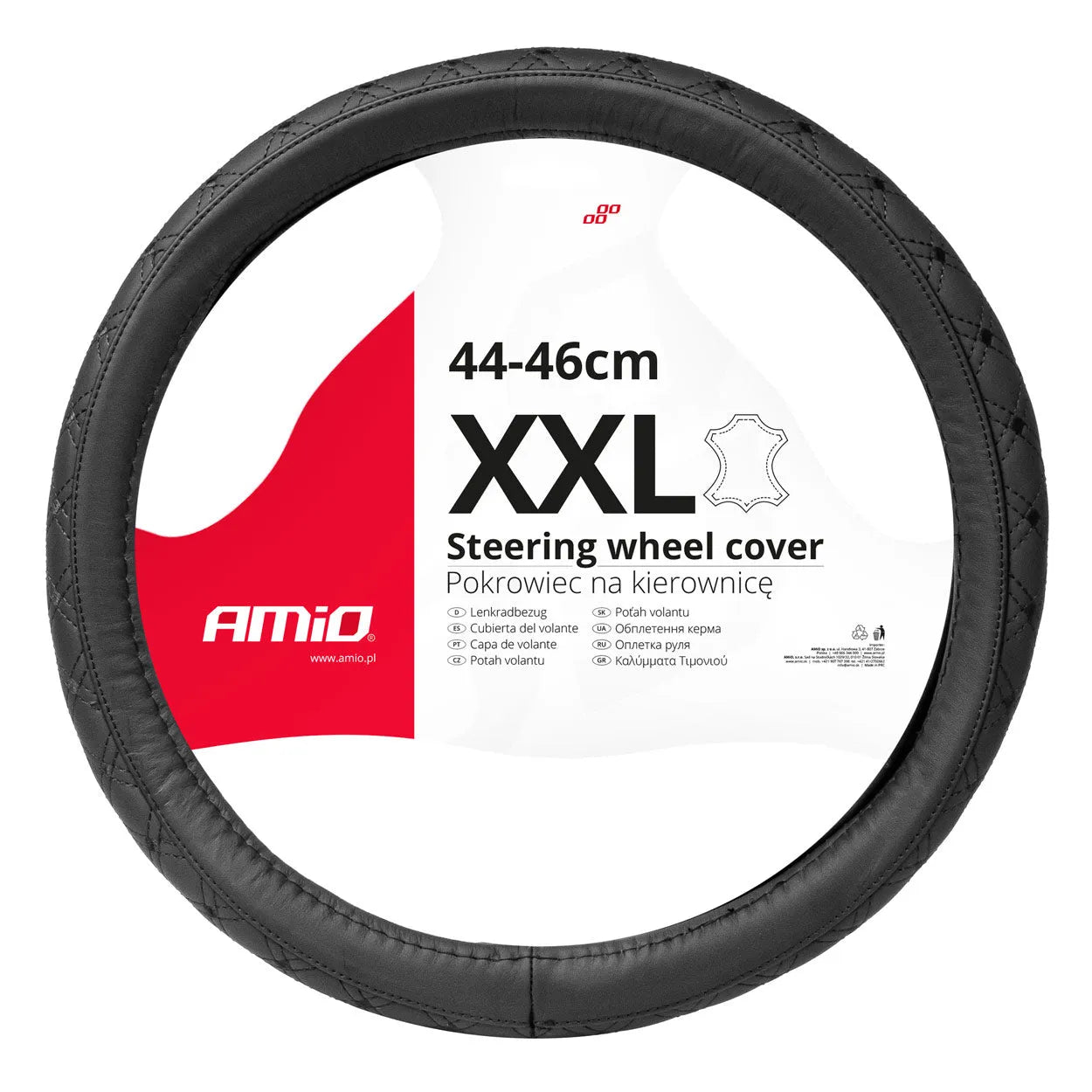 Steering wheel cover Leather Series SWC-51-XXL (44-46cm)