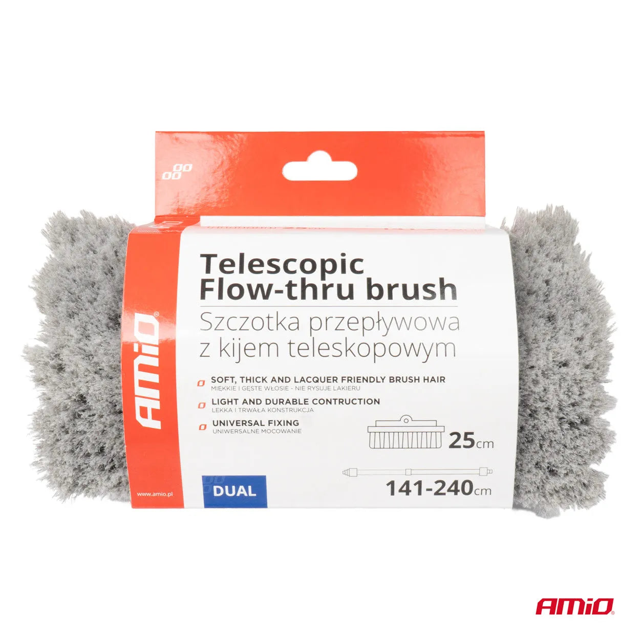 Telescopic Flow-thru wash brush 141-240cm