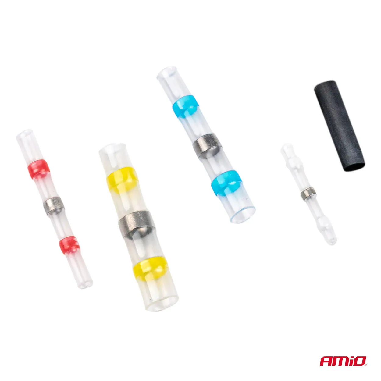 Tin connectors set and heat shrinkable tubes