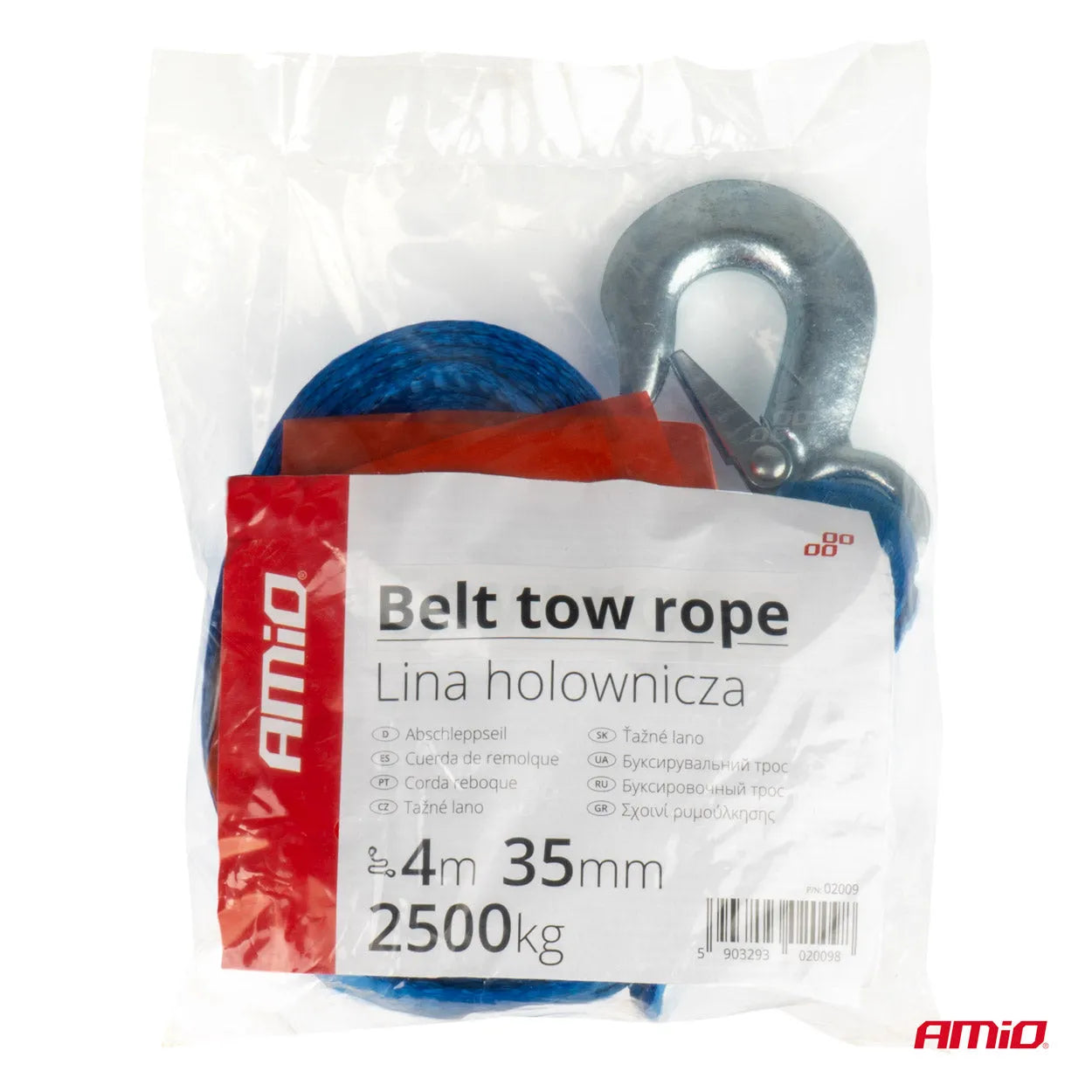 Tow rope with hooks 25 T