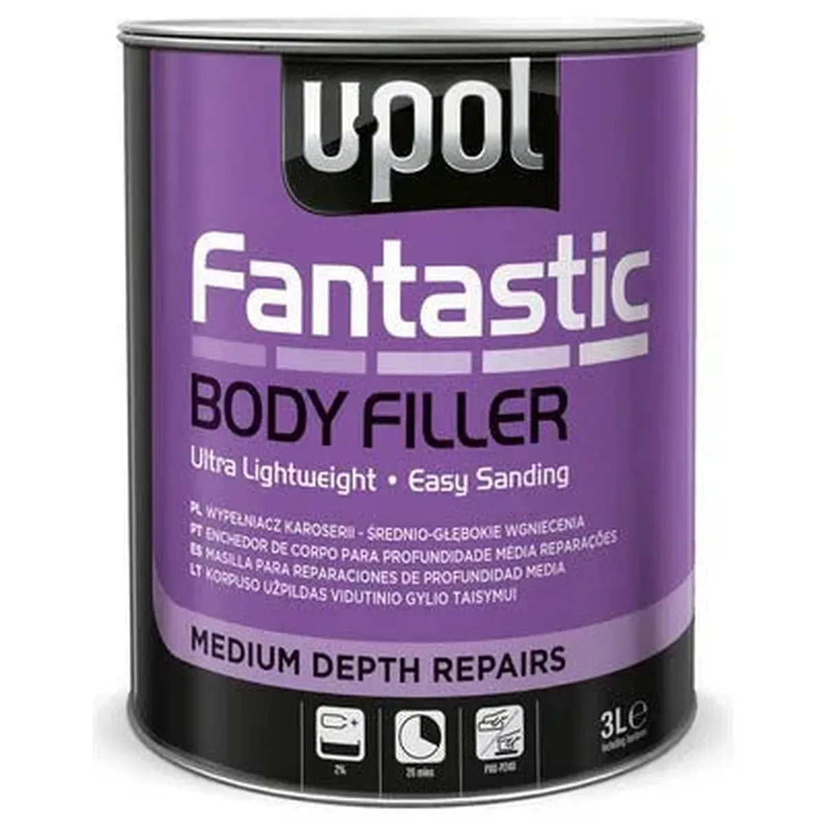 UPOL FANTACTIC ULTRA LIGHTWEIGHT BODY FILLER FOR MEDIUM DEPTH REPAIRS 3L - PAINT by UPOL | Buy Online at VROOMPARTSSHOP