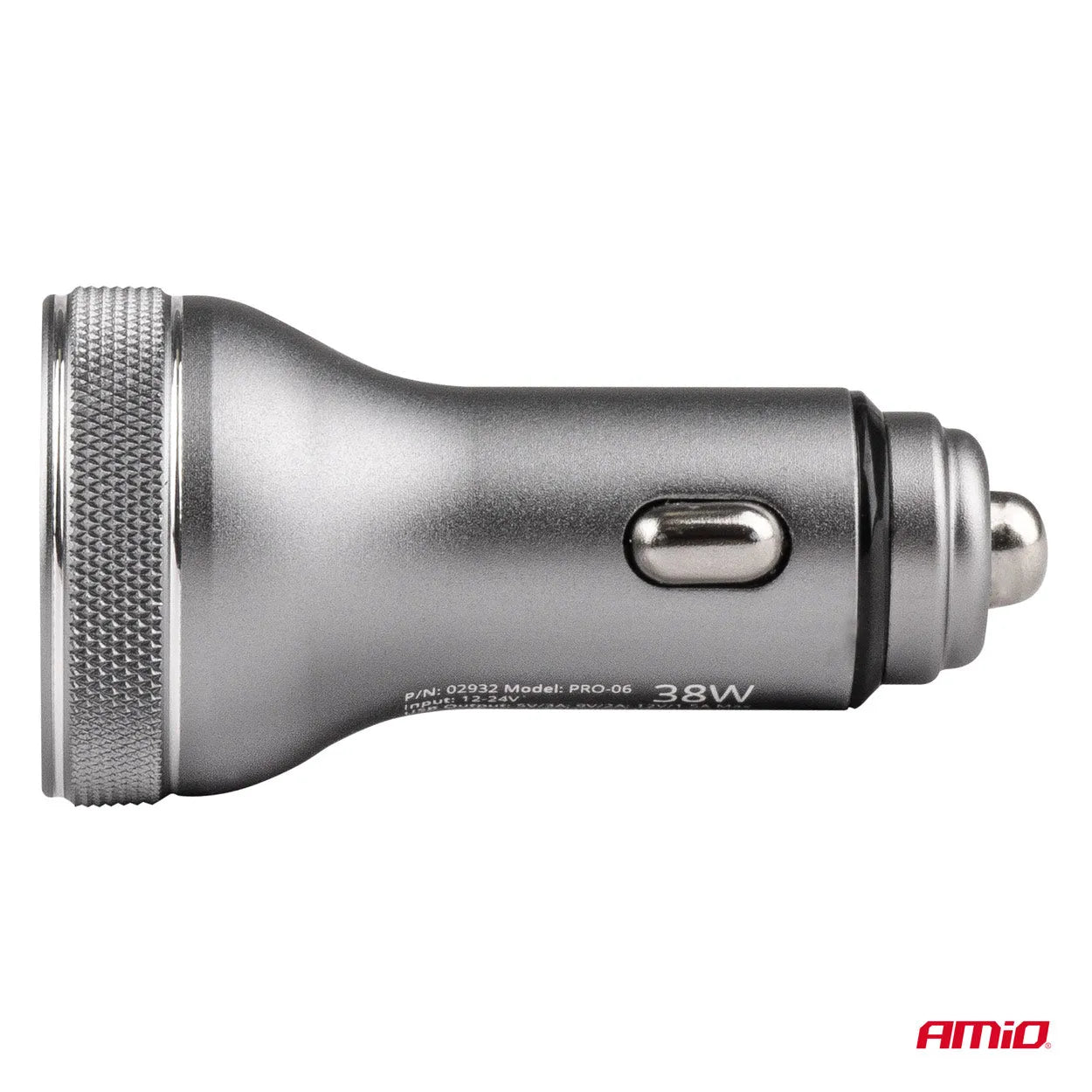 USB charger with voltometer 38W PCH PRO-06 USB+USB-C 12/24V