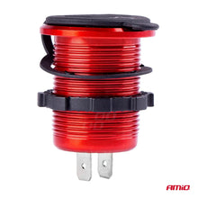 Waterproof phone charger with digital voltometer 2xUSB 12/24V MOD-11