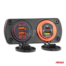 Wodoodporna ?adowarka z gniazdami 2xUSB 12/24V MOD-05